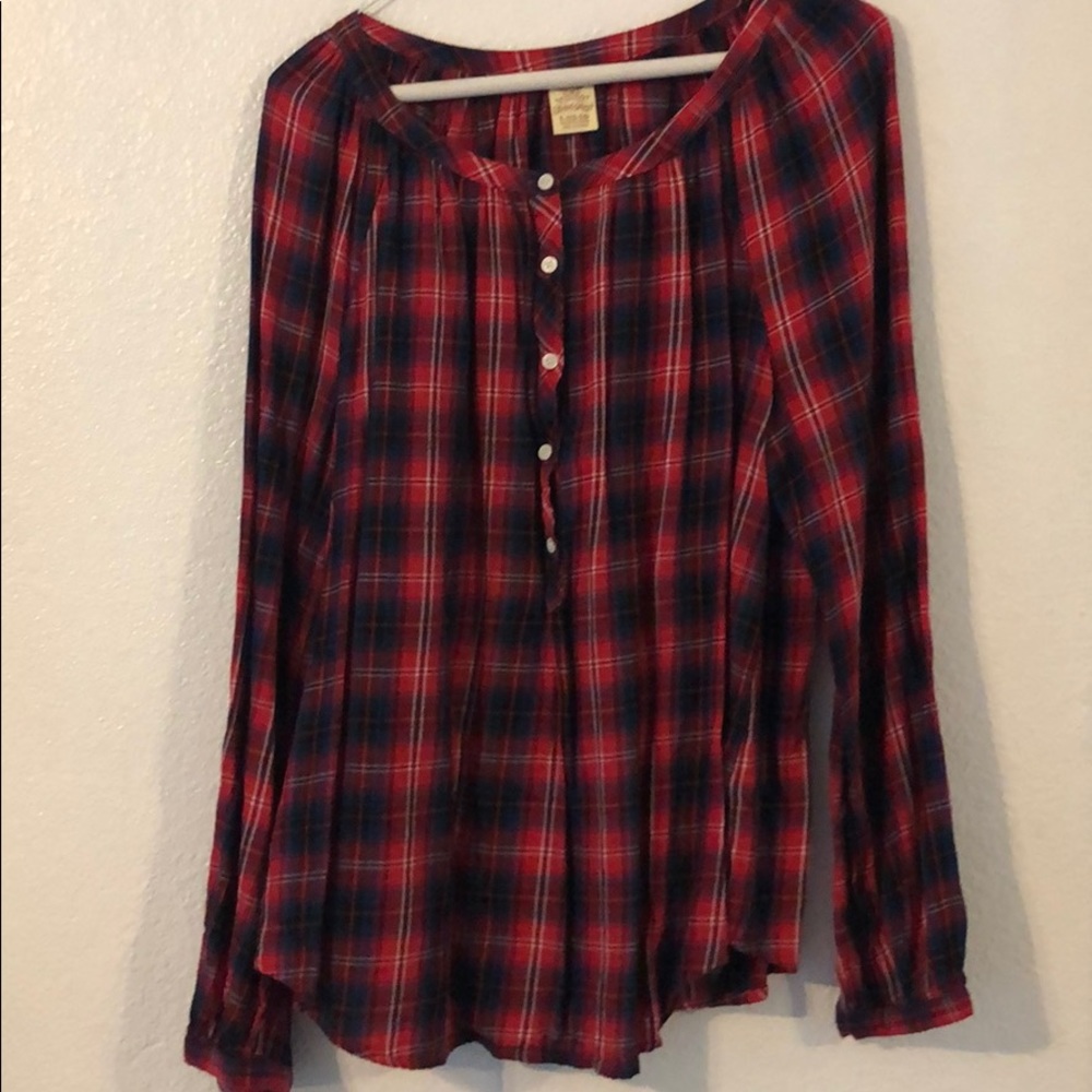 Faded Glory plaid top